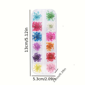 24 Uds flor Natural diseño 3D pegatina de uñas secas <span class=keywords><strong>manicura</strong></span> belleza suministro decorativo - Product Image 5