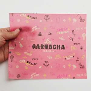 Papel Antigrasa para Envolver Alimentos con Logotipo Personalizado al por Mayor, Papel Encerado para Sándwiches y Comida para Llevar, Papel Antigrasa con Logotipo de Marca - Product Image 1