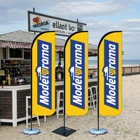 En gros Promotionnel Personnalisez Modelorama Bar Bière Publicité Commerce de Plein Air Affichage Coupe-Vent Larme Plage Plume Drapeau