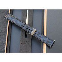 Bracelet de montre en cuir véritable de lézard, fait main, luxe, 18, 20, 22 mm, en acier inoxydable, fin, souple, confortable, avec boucle ardillon personnalisée