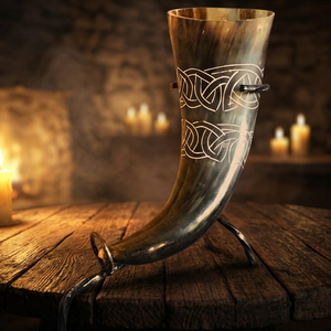 Handcrafted High Quality Viking Horn Beer Mug Old Fashioned Eco Friendly Portable Polished Christmas Dishwasher Safe Lightweight - Product Image 1