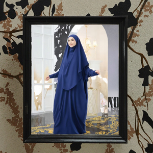 Abaya faite à la main sur mesure, 13 couleurs disponibles, robe de prière musulmane en polyester pour femmes, pour l'été et l'hiver - Product Image 2