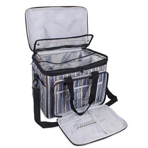 กระเป๋าเก็บไหมพรมสำหรับโรงงานมาตรฐาน BSCI กระเป๋าถือสำหรับถักไหมพรม กระเป๋าจัดระเบียบสำหรับเข็มโครเชต์และอุปกรณ์ต่างๆ กระเป๋าเก็บไหมพรมแบบพกพา - Product Image 3
