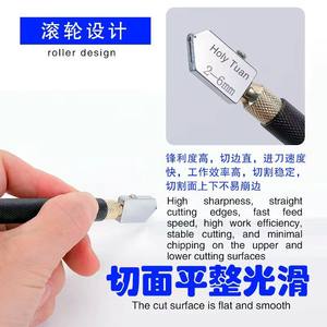 Coupe-verre à lame en acier tungstène en gros, coupe-carreaux métallique à rouleau pour projets de carrelage et de verre transfrontaliers, fabricant direct - Product Image 3