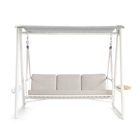 Lit suspendu en métal de haute qualité pour cour jardin plusieurs personnes balançoires chaises patio extérieur avec balancelle à baldaquin