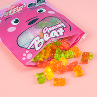Bonbons à l'ours en gélatine à prix d'usine personnalisés Ours doux aromatisé aux fruits dans un sac d'emballage Ingrédients acides Saveur de fruits