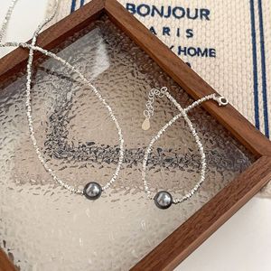 S925 Sterling Silver Bead Necklace <b>Bracelet</b> Set <b>Ball</b> Shape 925 Silver Everyday Wear - Product Image 3