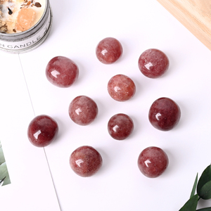 หินควอตซ์สตรอเบอร์รี่ขัดเงาคุณภาพสูงขายส่ง สำหรับตกแต่ง - Product Image 3