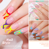 Kit de Suministros para Uñas con Esmalte en Gel de Marca Propia AS, 24 Colores en Botella, Colección de Esmalte en Gel UV, Barniz Nude, Delineador en Gel, Set de Arte para Uñas