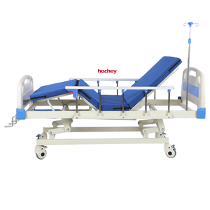 HOCHEY MEDICAL Mobilier hospitalier : <span class=keywords><strong>Lit</strong></span> médical manuel à 3 manivelles et Lits médicaux hospitaliers à 2 manivelles pour cliniques et patients - Product Image 3