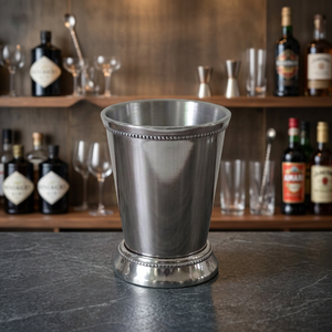 Gobelet Julep de luxe en laiton plaqué argent, anti-fuite, réutilisable, avec logo, pour les fêtes - Product Image 4