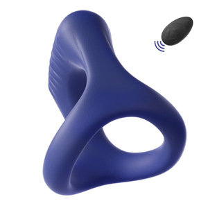 Male Y-shaped triangular lock ring, scrotum ring, USB rechargeable vibrating massage <b>masturbator</b>, sex toy - Product Image 1