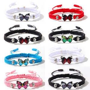 สร้อยข้อมือผีเสื้อโบฮีเมียนทอมือปรับได้เครื่องประดับราศีสัตว์สำหรับสวมใส่ชายหาดในฤดูร้อน - Product Image 1