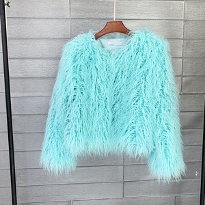 2025 nueva moda <span class=keywords><strong>abrigo</strong></span> de piel sintética Color sólido piel de oveja <span class=keywords><strong>abrigo</strong></span> corto para mujer - Product Image 2