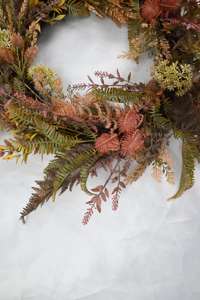 Couronne de Noël artificielle moderne et écologique personnalisée à bas prix pour porte d'entrée, couronne d'automne artificielle - Product Image 3