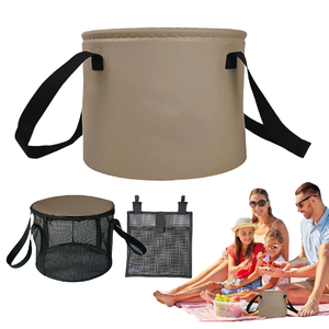 Seau pliable 20L avec filtre pour le <span class=keywords><strong>camping</strong></span>, la randonnée, la pêche, le lavage et le pique-nique. - Product Image 1