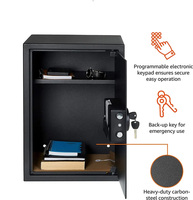 Stahl-Haustresor mit Elektronischem Tastenfeld, Herausnehmbarem Regal, Programmierbarem Kombinationsschloss für Dokumente, Schmuck, Wertsachen