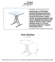 Table pliante portable moderne d'extérieur 4 en 1, légère, imperméable, avec structure métallique durable, idéale pour les repas, la formation et les conférences.