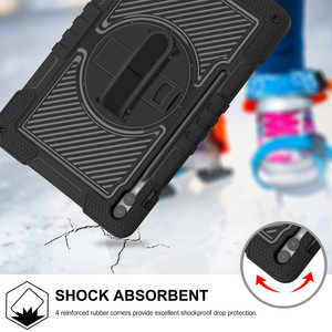 Funda resistente de silicona resistente a prueba de golpes para niños para <span class=keywords><strong>Samsung</strong></span> Galaxy <span class=keywords><strong>Tab</strong></span> S10 Plus 2024 <span class=keywords><strong>Tab</strong></span> S9 Plus S9 Fe + funda - Product Image 3