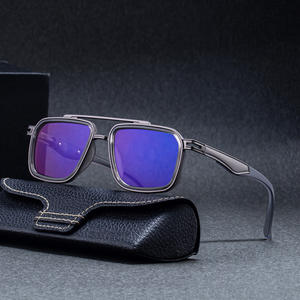 Gafas de Sol Cuadradas para Hombre KSL-98415, Montura Negra de Aleación de Zinc, Protección UV400, Lentes de PC Clase 2 para Exteriores - Product Image 3