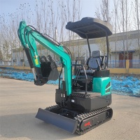 Mini-excavatrice compacte, poids opérationnel 1800 kg, hauteur de déchargement 2490 mm, machines pour cour et jardin