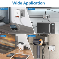 Multiprise de voyage Cube Reisende adaptateur universel QC3.0 charge rapide PD20W USB type-c EU ABS matériel interrupteur prise multi-prise