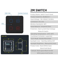 Interrupteur mural intelligent Tuya WIFI, norme indienne, 2M, pour ventilateur, variateur d'intensité lumineuse, compatible avec Alexa et Google Assistant