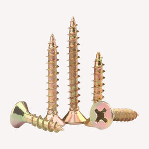 एम 3/एम 4/एम 5 स्टील स्व-टैपिंग लकड़ी शिकंजा के लिए रंग प्लेटेड जिंक फाइबर बोर्ड शिकंजा - Product Image 2