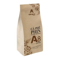 Café moulu à torréfaction moyenne A8 - 250g 88% robusta 12% arabica personnalisation OEM/ODM de haute qualité fournisseur en gros