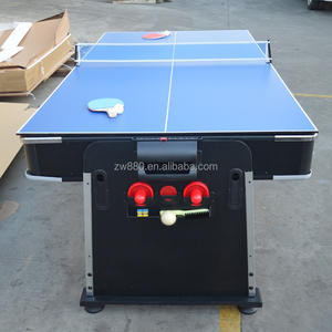 Table de hockey sur <span class=keywords><strong>air</strong></span> électrique bleue de haute qualité de 7 pieds pour la salle de jeux à domicile, équipement de sport d'intérieur avec marqueur de score - Product Image 1