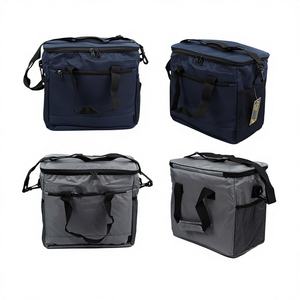 Ecológico 12 \ "X7 \" X12 \ "Bolsa de almuerzo aislada Durable Nylon Papel de aluminio Poliéster PEVA Cremallera impermeable 24PCS/CS para alimentos - Product Image 1