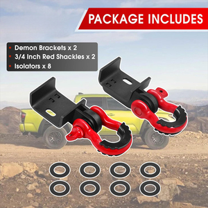 AMBITION Soportes <span class=keywords><strong>de</strong></span> gancho <span class=keywords><strong>de</strong></span> <span class=keywords><strong>remolque</strong></span> delantero <span class=keywords><strong>de</strong></span> nueva condición Acero <span class=keywords><strong>de</strong></span> alta resistencia con revestimiento antioxidante 3/4in Grillete D Anillos <span class=keywords><strong>de</strong></span> alta resistencia - Product Image 3