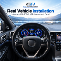 Pour Jeep Grand Cherokee 2014-2018, tableau de bord LCD virtuel 12,3 pouces, navigation CarPlay sans fil, compteur de vitesse
