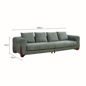 <span class=keywords><strong>Canapé</strong></span> combiné de style nordique au design moderne, <span class=keywords><strong>canapé</strong></span> quatre places en tissu velours et bois massif pour hôtel et appartement - Product Image 5