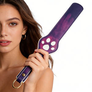 SM cuero bofetadas azotes gato pata esclavo fetiche <span class=keywords><strong>cambio</strong></span> <span class=keywords><strong>de</strong></span> temperatura raqueta adulto juguete sexual coqueteo sumiso castigar paleta - Product Image 5