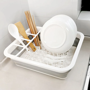 Escurridor de Platos Plegable, Ahorra Espacio, para Secar Platos, Tazones y Vajilla, Organizador de Almacenamiento de Cocina - Product Image 5