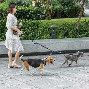 Correa Doble para Perros NIBAO, Manos Libres para Perros Grandes |   Correa para 2 Perros Sin Enredos |   Correa de Cintura para Pasear Dos Perros - Product Image 6