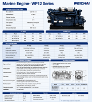 Moteur diesel marin Weichai WP12C 350HP 400HP 450HP 500HP 550HP 6 cylindres pour propulsion de bateaux lourds, pêche, transport de marchandises, remorqueurs