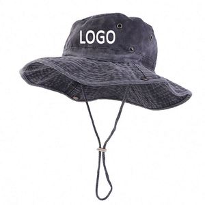 Sombreros de Pesca y Senderismo de Algodón Lavado con Logotipo Personalizado al por Mayor para Mujer y Hombre - Product Image 1