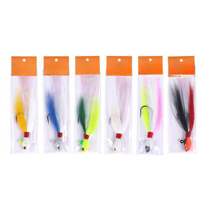 Sensoar Tête de jig en poils de cerf style barbu, jig pour achigan, leurre de lancer anti-herbe pour la pêche en <span class=keywords><strong>eau</strong></span> douce et en <span class=keywords><strong>eau</strong></span> <span class=keywords><strong>salée</strong></span> - Product Image 4