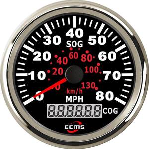 Analog GPS Speedometer 80MPH 85mm for Yacht Boat RV and Car Conversion <b>Speed</b> <b>Measuring</b> <b>Instrument</b> - Product Image 2