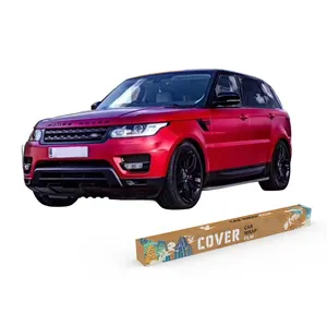 Car Sticker PVC Satin Ceramic Red Color Car Wrapping Vinyl For Decoration 1.52*18m Or Customized