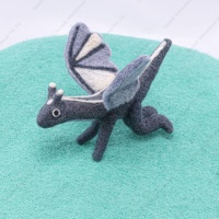 Muñeco de Dragón de Fieltro SAMYAK, Tejido a Mano, de Lana, Adorable, con Color Personalizado, Juguete Educativo Suave para Niños, Superventas