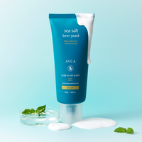 AVCA Garam Laut Korea Krim Ragi Bir Ekstrak Tea Tree Peppermint Scrub Pendingin Pengelupas Kulit Kepala 250g Penguat Rambut