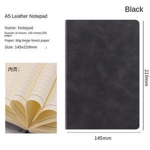 Ensemble de carnets de notes en cuir PU A5 épaissi, reliés par fil, avec papier de qualité supérieure, pour réunions d'affaires, avec logo - Product Image 6