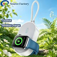 Chargeur sans fil magnétique portable 1200 mAh 2-en-1 rapide pour Apple Watch Series 6 7 8 9 – Direct Usine