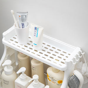 Estante de almacenamiento móvil de plástico PP para baño y cocina con ruedas, organizador multifunción de artículos diversos, carrito de fácil montaje - Product Image 5