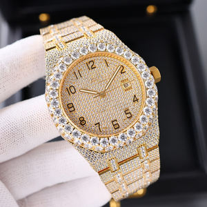 Montre mécanique automatique de luxe sur mesure OEM en or rose avec diamants de laboratoire et moissanite pour hommes - Product Image 4