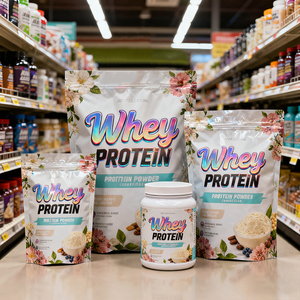 Bolsa de Plástico Impresa para Envasado de Alimentos con Logotipo, Bolsa de Mylar Holográfica Biodegradable con Cierre Hermético, También para Proteína de Suero en Polvo - Product Image 5