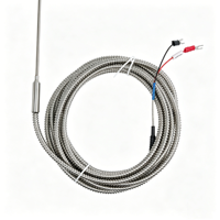 Tube de raccordement pour thermocouple, sonde en acier inoxydable à tige ultra longue, transducteur de température industriel avec câble tressé